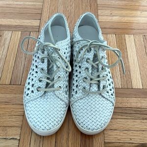 Michael Kors Collection Leather Woven Slip On